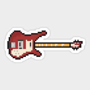 Pixel Red Waters 4001 Bass Guiar Sticker